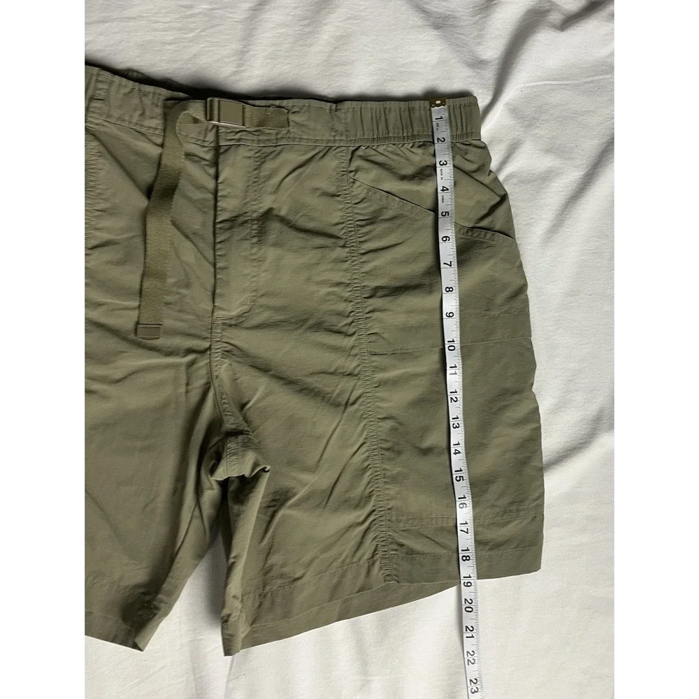 Eddie Bauer Mens Nylon Cargo Shorts XXL Khaki ‎ Green Outdoor Hiking  Belted